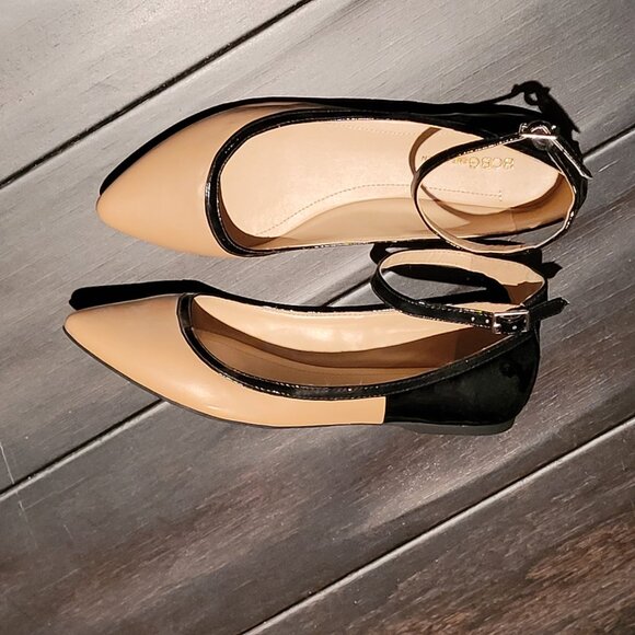 BCBGeneration Fawn / Black flats with ankle strap US 7.5M - Picture 3 of 5